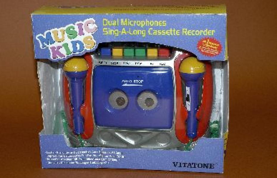 Music Kids Dual Microphones Sing-A-Long Cassette Recorder