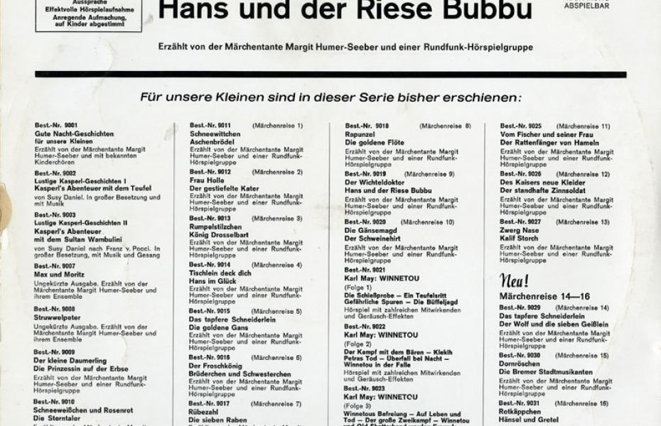 Der Wichteldoktor / Hans und der Riese Bubbu (Märchenreise ; 9)