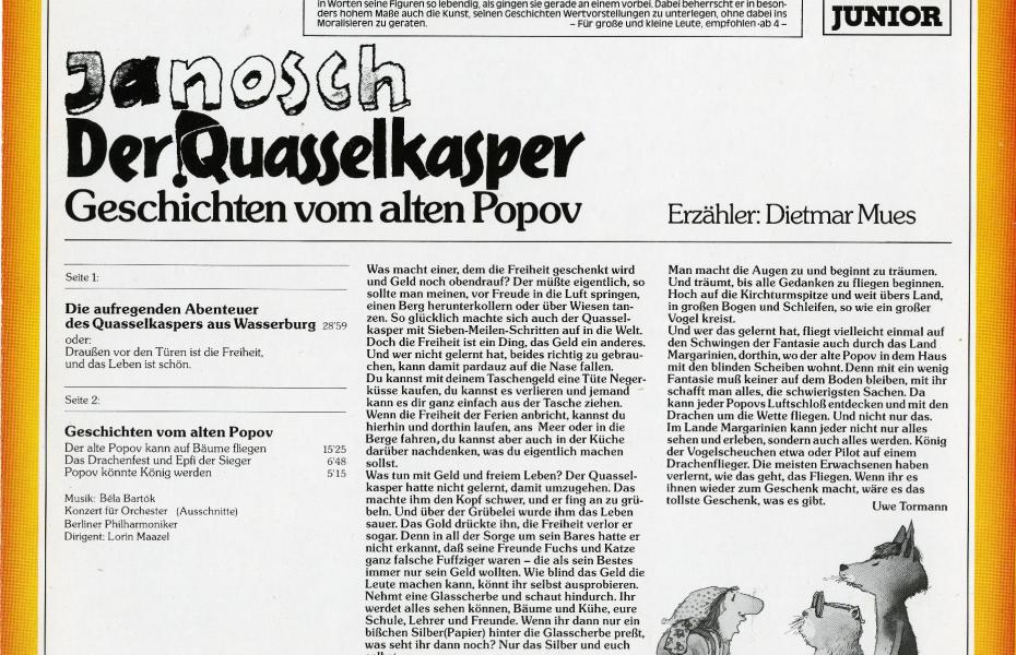 Janosch: Der Quasselkasper / Geschichten vom alten Poppov