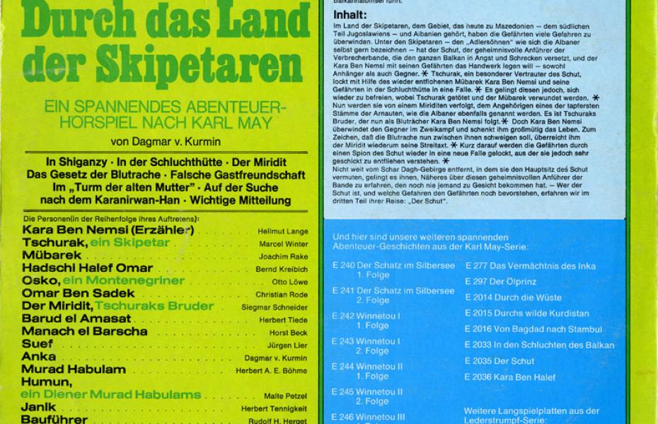 Karl May: Durch das Land der Skipetaren