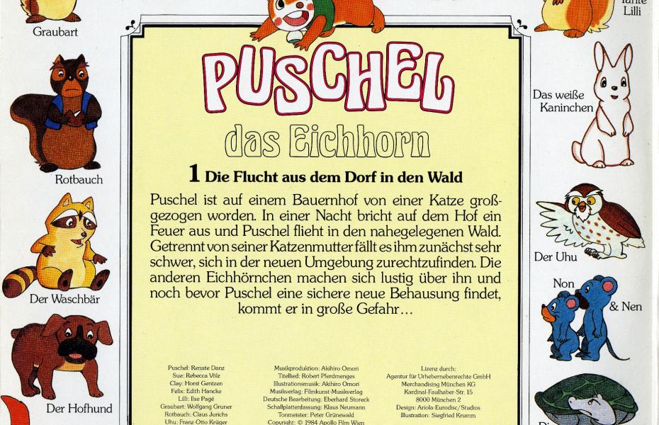 Puschel das Eichhorn: Die Flucht aus dem Dorf in den Wald (Folge 1) / Freuden und Gefahren im Wald (Folge 2)