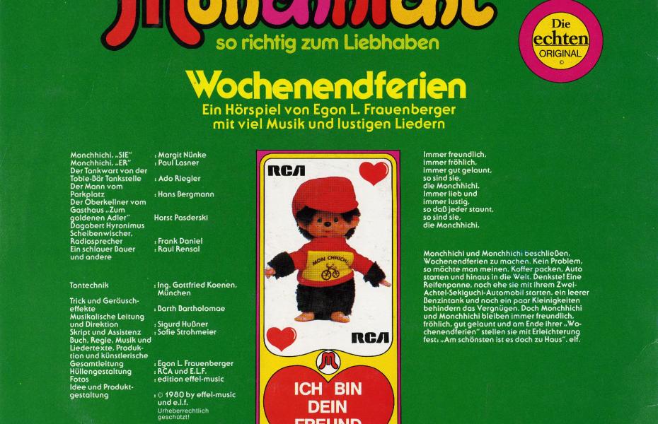 Monchhichi, so richtig zum Liebhaben / Wochenendferien